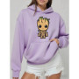 2025 Men I Am Groot Cartoon Hoodie Spring Autumn Women Oversized Sweatshirt With Zipper New Couple Street Coat