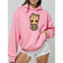 2025 Men I Am Groot Cartoon Hoodie Spring Autumn Women Oversized Sweatshirt With Zipper New Couple Street Coat