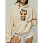 2025 Men I Am Groot Cartoon Hoodie Spring Autumn Women Oversized Sweatshirt With Zipper New Couple Street Coat