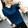 Elegant Fashion Harajuku Slim Fit Female Clothes Loose Casual All Match Short Sleeve T-shirts Solid Thin Style Hooded Sweatshirt