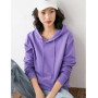 Women Hoodies 100 Cotton Spring Autumn Loose Long Sleeve Pullovers Solid Casual Ladies Outerwear Hooded Hoodie Womens Clothing