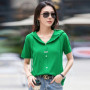 European Station Short sleeved T-shirt Women's Summer New Fashion Light Luxury High Quality Loose Large Casual Hooded Top