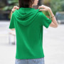 European Station Short sleeved T-shirt Women's Summer New Fashion Light Luxury High Quality Loose Large Casual Hooded Top