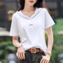 European Station Short sleeved T-shirt Women's Summer New Fashion Light Luxury High Quality Loose Large Casual Hooded Top