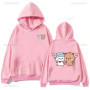 Bubu and Dudu Panda Hoodies Trendy Aesthetic Graphic Funny Kawaii Bubble Tea Hoodies Anime Harajuku Vintage Pullovers Sweats