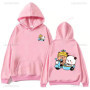 Bubu and Dudu Panda Hoodies Trendy Aesthetic Graphic Funny Kawaii Bubble Tea Hoodies Anime Harajuku Vintage Pullovers Sweats