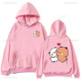 Bubu and Dudu Panda Hoodies Trendy Aesthetic Graphic Funny Kawaii Bubble Tea Hoodies Anime Harajuku Vintage Pullovers Sweats