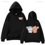 Bubu and Dudu Panda Hoodies Trendy Aesthetic Graphic Funny Kawaii Bubble Tea Hoodies Anime Harajuku Vintage Pullovers Sweats