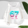 Long-sleeve Graphic Funny 67 Children's Hoodies Sweatshirt Casual Fashion Hip Hop Fleece Boy Girl Kid Warm Hooded Pullover