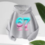 Long-sleeve Graphic Funny 67 Children's Hoodies Sweatshirt Casual Fashion Hip Hop Fleece Boy Girl Kid Warm Hooded Pullover