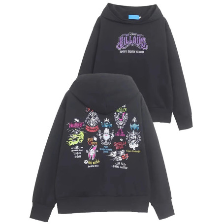 Disney Villains Halloween Hocus Pocus Princess Cartoon Print Fleece Sweatshirt Unisex Women Pockets Hooded Pullover Jumper Tops