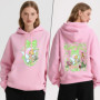 Disney Tinker Bell Print Women Fleece Hoodie Holiday Travel Casual Sweatshirt Cozy Loungewear Soft Crewneck Pullover
