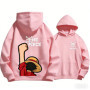 One Piece Anime Hoodie For Boys Girls Zip Up Jacket Luffy Graphic Print Sweatshirt Casual Tops New 100-160cm