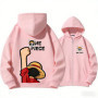 One Piece Anime Hoodie For Boys Girls Zip Up Jacket Luffy Graphic Print Sweatshirt Casual Tops New 100-160cm