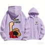 One Piece Anime Hoodie For Boys Girls Zip Up Jacket Luffy Graphic Print Sweatshirt Casual Tops New 100-160cm