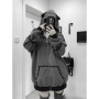 Women Hoodies Clothing Punk Sweatshirts Harajuku Streetwear Retro Hooded Jackets Japanese Rivet Print Casual Zipper Coat Fashion