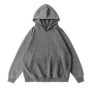 2025 New 350g cotton distressed hooded sweatshirt, large shoulder drop, retro washed large wool ring hooded sweatshirt, oversize