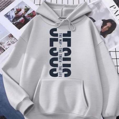 The Way The Truth The Life Hoodie Christian Bible Verse Sweatshirt Women Unisex Sweartshirt Y2k Keep Warm Clothes Sweatshirt