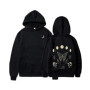 Mystical Celestial Moth Hoodie Long Sleeve Loose Warm Fleece Fall Goblincore Fairycore Fairy Grunge Moon Phase Alternative