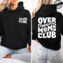 Sudadera Moletom Over Stimulated Moms Club Print Hooded Sweatshirts Women Pullover Hoodie Sweatshirts Cozy Tops Women Hoodies