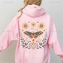 Bug Goblincore Moon Phases Moth Hoodie Luna Moth Sweatshirt Dark Academia Clothing Cottagecore Top Witchy Sweater Insect Tshirt