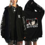 Japan Anime Death Note Zip Up Hoodies Gothic Men's Cartoon Misa Amane L Ryuk-Graphic Streetwear Black Fleece Zipper Jacket Coats