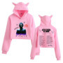THE Weeknd After Hours Til Dawh Tour 2025 Crop Tops Cat Ears Sweatshirt Long Sleeve Girls Fashion Hoodie