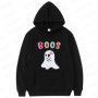Matching Bestie Hoodies for Women Best Friend Matching Halloween Sweatshirts Funny Cute Boo Outerwears Harajuku Sweat-shirt