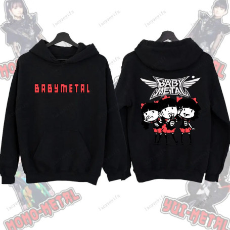 Babymetal Japanese Printed Street Fashion Top Women's Autumn and Winter Hoodie Hot Sale Harajuku Popular Loose Pullover