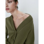 Ethereal MD 2026 YAHZIMEI spring new style of Women's casual slim-fit version wool blend knit solid color V-neck cardigan