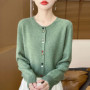 Women Cardigans Autumn Winter O-neck soft Solid Sweater Long Sleeve Single Breasted Knit Cardigan Spring Fashion Korean Jumper