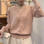 Spring Summer Thin Knitting Cardigans Women Korean Round Neck Single Breasted Cardigan Coats Woman Basic Solid Color Cardigan