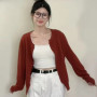 Spring Summer Thin Knitting Cardigans Women Korean Round Neck Single Breasted Cardigan Coats Woman Basic Solid Color Cardigan