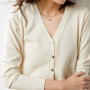 YSZWDBLX Spring Autumn Women Cardigans Single Breasted V-neck Solid Knitted Sweater Slim Female White Cardigans Casual Outerwear