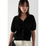 Ethereal costume 2026 YAZHIMEI summer new style of Ladies' casual and fashionable V-neck short-sleeved knitted cardigan
