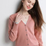 2026 Women Cardigans Long Sleeve Knitted Outerwear Solid Thin Spring Autumn Sweaters V-neck Knitwears Korean Fashion Cardigans