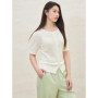 DUSHU Pure Color Round Neck Knit Cardigan 2025 Summer Loose Fit Office Commute Versatile Styling Essential Short Sleeve Cardigan