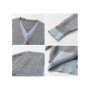 CHIC VEN Women Cardigan Casual V-neck Single Breasted Contrast Female Knitted Sweaters Long Sleeved Jumpers Spring Autumn