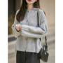 Luxury New Lapel Women 5Cashmere95Merino Wool Sweater Solid Color Thick Cardigan Skin Friendly Top Knit Autumn Winter Clothing