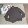Women's solid color round neck long sleeve linen knitted cardigan