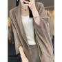 Women New 100 Merino Wool Cardigan Sweater Batwing Sleeve Shawl Loose Cashmere Knitwear Autumn Winter Soft Cozy Tops Clothing