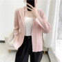 ALSEY Miyake Pleated Solid Color Cardigan Tops Women's T-shirt Summer New Loose Shirts and Blouses Aesthetic Clothing Loose
