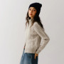 Semir Knitted Cardigan Women Slim Fit Square Shoulder Gentle Series 2024 New Winter