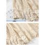 Open Lace Cardigan Crocheted Hollow Out Shrug Female Casual White Flower Floral Open Stitch Women Sweater Loose Knitted Outwear