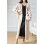 100 Merino Wool Fashion Solid Color Longline Cardigan Coat Cashmere Soft Long Sleeve Basic Simple Clothes