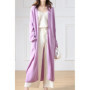 100 Merino Wool Fashion Solid Color Longline Cardigan Coat Cashmere Soft Long Sleeve Basic Simple Clothes