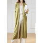100 Merino Wool Fashion Solid Color Longline Cardigan Coat Cashmere Soft Long Sleeve Basic Simple Clothes