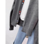 100 Wool Soft Elegant Knit Cardigan Women Small Round Collar Simple Design Versatile Button Sweater Crash Colour Cardigan for wo