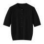 Mulberry Silk Knitted O-neck Short-sleeved Cardigan Women's High-quality Women's Clothes Cashmere Cardigan 2025 Summer New Sstyl