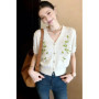 Heavy Industry Green Leaf Embroidered Knitting Short Sleeve Cardigan 2026 Spring and Summer Gentle and Fresh Forest Style